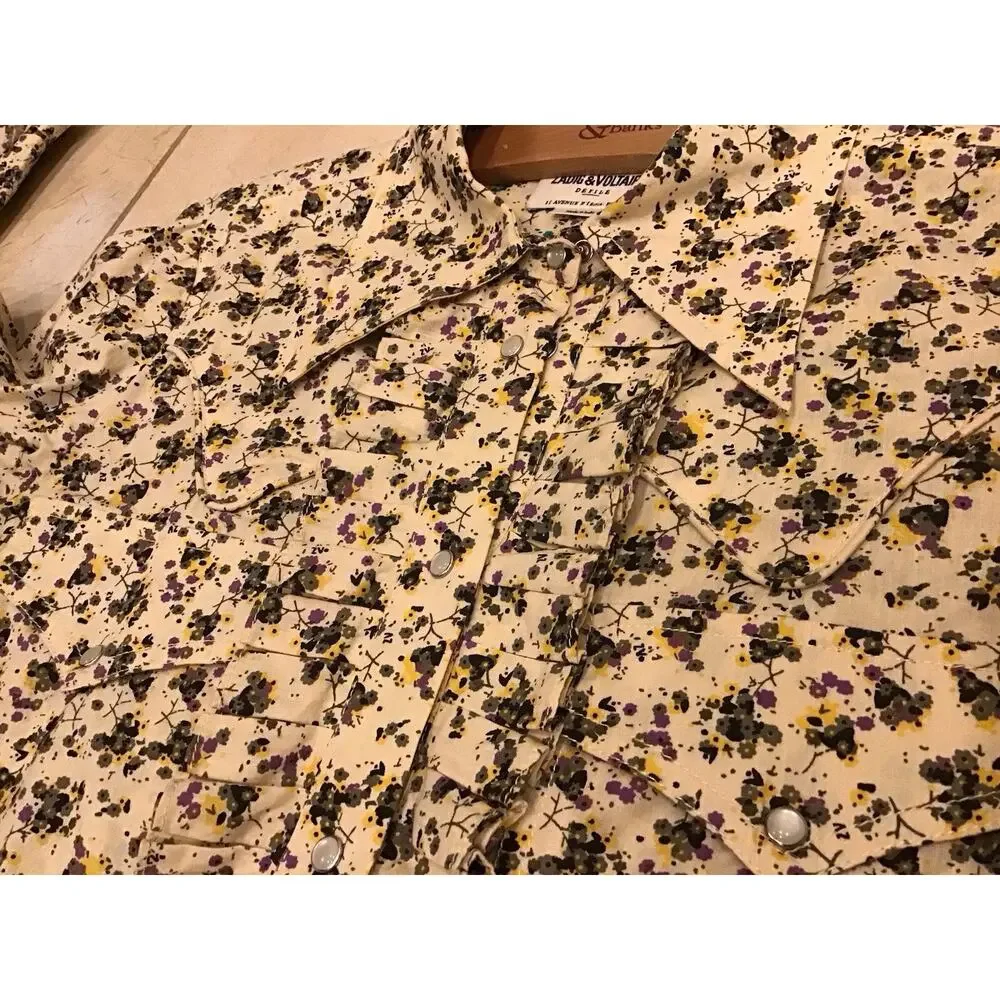Zadig & Voltaire Trissy Mix Cotton Shirt Sz S 2020 Runway Collection Designer - Picture 11 of 12